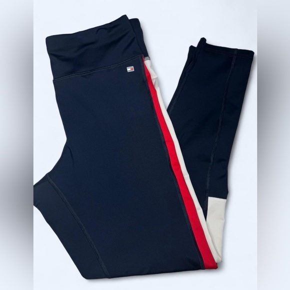 Tommy Hilfiger Pants - NWOT Tommy Hilfiger Women’s leggings Navy Blue with White and Red Stripes Large